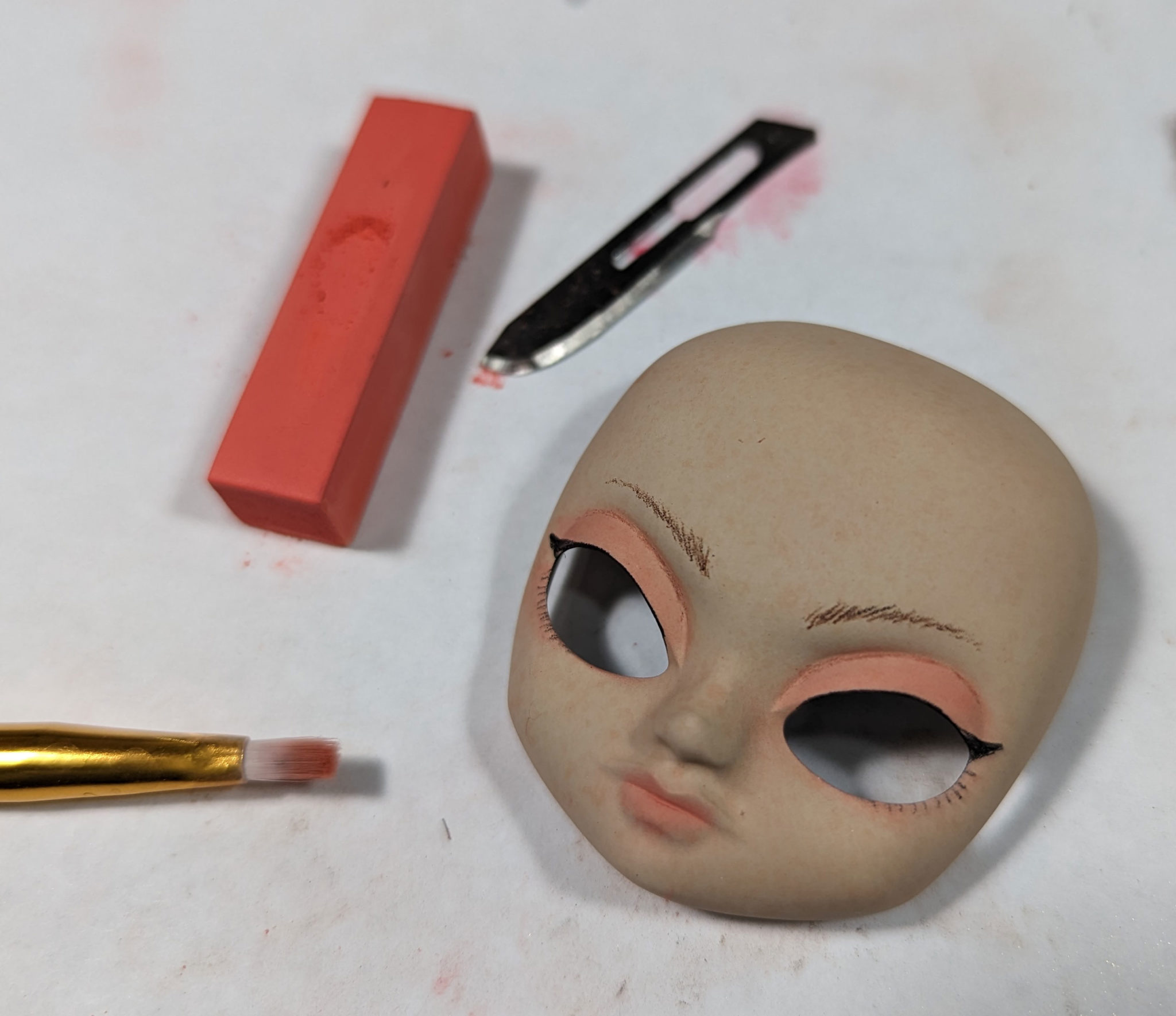 Tutorial » Simple Doll Faceup using my Maude figure FichtenFoo