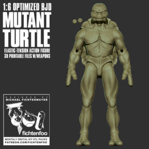 Mutant Turtle Ball-Jointed Doll (3D PRINT FILES ONLY)